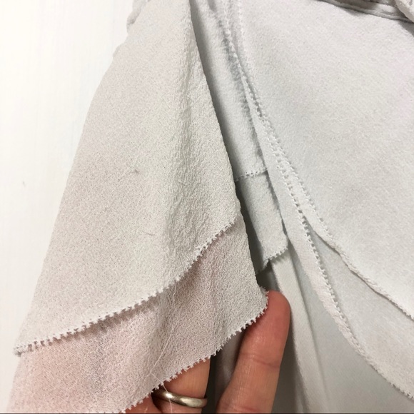 Wilfred Silk Mini Dress Light Grey - Picture 9 of 9